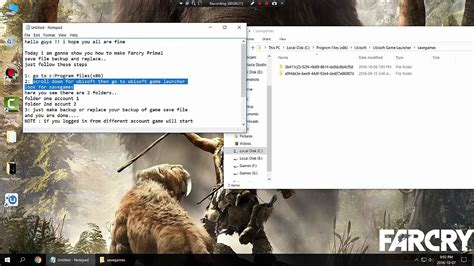 how to save in far cry primal|Far Cry Primal Save File Backup and Restore method .